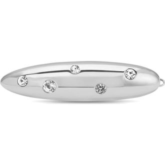 Ettika Crustal Stud Oblong Hair Barrette in Silver at Nordstrom