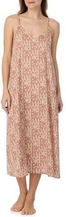 DKNY Long Chemise in Cream/Print at Nordstrom Rack, Size X-Large