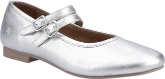 Hush Puppies Nancy Mary Jane Leren Vrouwen Zilveren Ballerinas