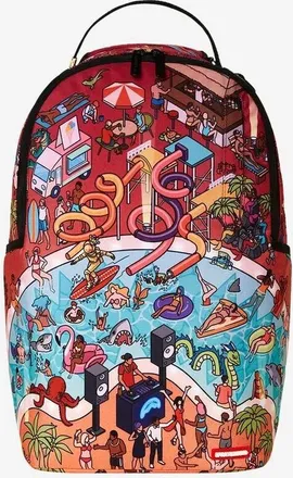 Sprayground Gold Floral Remix Backpack Unisex Black Gold Vibrant Floral SPR232