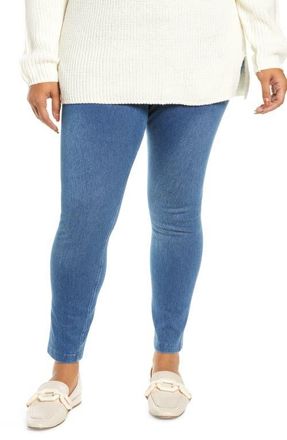 Lyssé ntials High Rise Stretch Denim Leggings in Mid Wash at Nordstrom, Size 1X