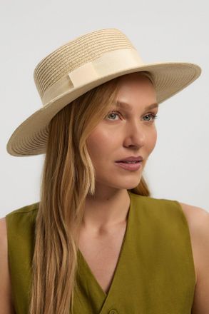 Karen Millen Womens Natural Summer Hat - One Size