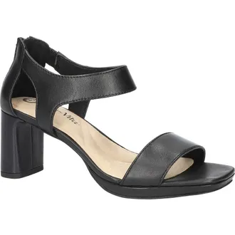 Bella Vita Sonic Ankle Strap Sandal in Black Leather at Nordstrom, Size 7.5