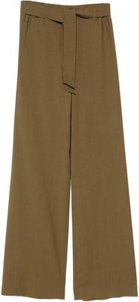 Max Mara Editto Belted Virgin-wool Trousers