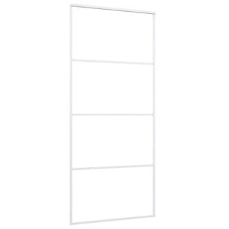 Berkfield Home Sliding Door Frosted ESG Glass & Aluminium 90x205 cm White