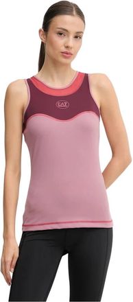Emporio Armani Training Top - Dames - Tops zonder mouwen - Roze - M - Polyester - Tops