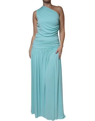 Christian Pellizzari Jersey Long Drape One Shoulder Womens Dress (Pre-Owned)
