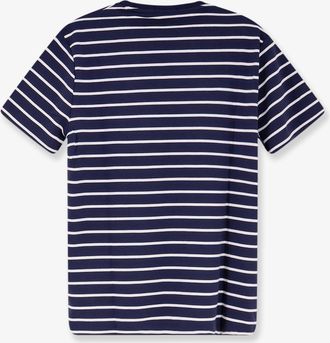 Polo Ralph Lauren Mens Striped Cotton T-Shirt Blue T-Shirts And Polos