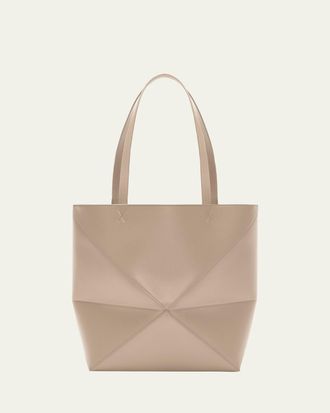 Loewe Puzzle Fold Medium Tote Bag in Shiny Leather