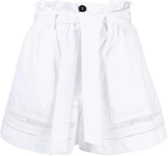 Lorena Antoniazzi High waist shorts - Dames - Korte Broeken - Wit - L - Katoen - Korte Broeken
