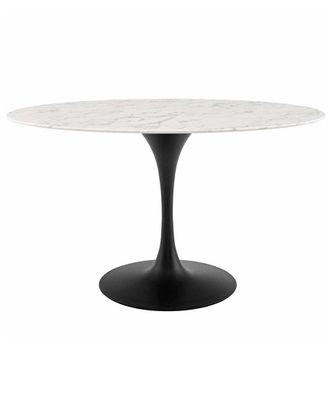 ModWay Lippa 54In Oval Artificial Marble Dining Table