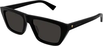 Bottega Veneta BV1291S001 Square Full Rim Sunglasses - Black