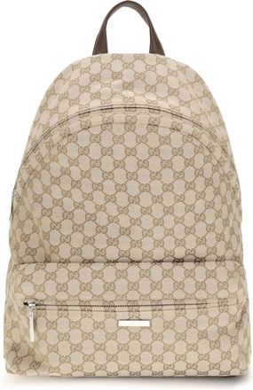 Gucci Mens Backpack Large Tag Canvas Vintage Sand-Dark Brown-Vrv Polyester Backpacks Sand/dark Brown/vrv