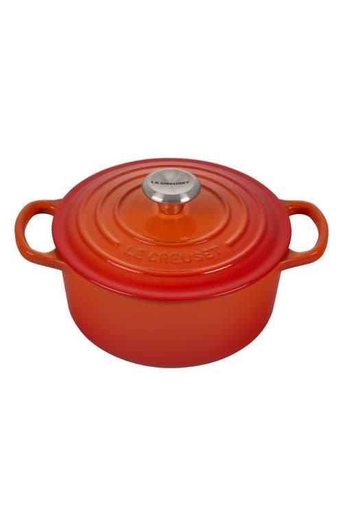 Signature 2-Quart Round Enameled Cast Iron Dutch Oven in Flame at Nordstrom