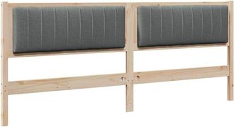vidaXL Cabecero Tapizado Marr&oacute;n 200 Cm Madera De Pino Macizo Vidaxl