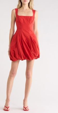 SIMKHAI Juni Bubble Hem Minidress in Crimson at Nordstrom Rack, Size 10