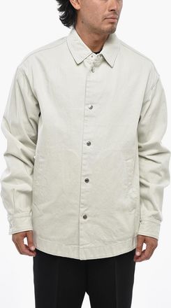 Dsquared2 ICON Solid-Color Denim Jacket with Embossed Logo Dsquared2