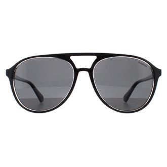 Polaroid Aviator Unisex Zwart Kristalgrijs Gepolariseerd PLD 4162/S