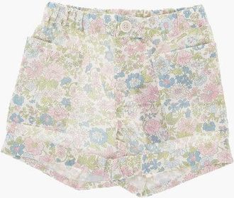 BONPOINT Floral Patterned Shorts with Elastic Waistband size 6 M