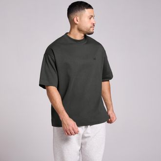 MyProtein Camiseta de algod&oacute;n oversize para hombre de MP - Negro lavado - L
