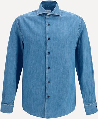 Brunello Cucinelli Denim Shirt Male L