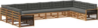 vidaXL Juegos De Sof&aacute;s 10 Uds. Madera De Acacia S&oacute;lida Vidaxl