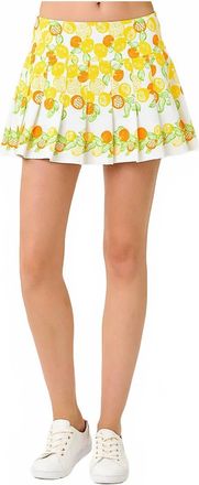 Lilly Pulitzer Upf 50+ Luxletic Annora Skort In Resort White Zesty Engineered