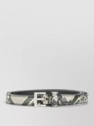 Prada square buckle python skin belt