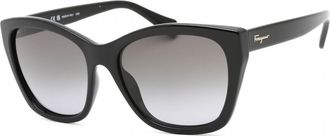 Ferragamo SF957S 001 Womens Sunglasses Black Size 56