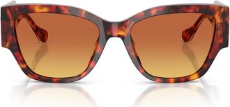 Versace 55mm Cat Eye Sunglasses in Red Havana /Yellow Brown at Nordstrom