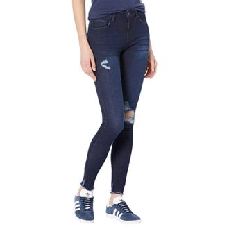William Rast Womens William Rast Jeans Blue Denim Distressed Mid-Rise Perfect Skinny JZZ 48