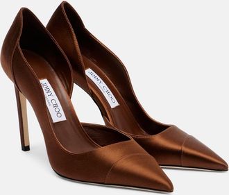 Jimmy Choo London Brigitte 100 satin pumps