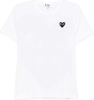 Comme Des Gar&ccedil;ons Camiseta de algod&oacute;n con coraz&oacute;n negro de Comme Des Gar&ccedil;ons