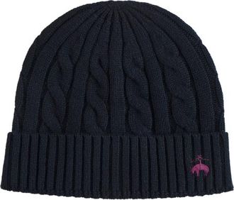 Brooks Brothers Cashmere Blend Classic Cable Hat in Black at Nordstrom