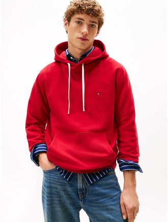 Tommy Hilfiger Mens Classic Brushed-Fleece Hoodie - Red - XXL