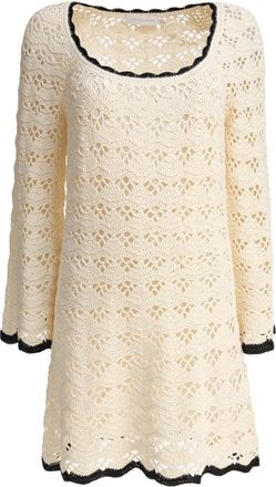 Zimmermann Rhiannon Gehaakte Jurk - Dames - Korte kleedjes - Beige - S - Katoen - Kleedjes