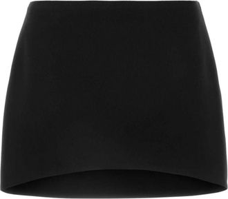 Givenchy Rokken, Dames, Zwart, S, Wol, Gestructureerde Mini Rok met Plooi