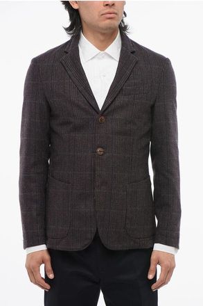Corneliani CC COLLECTION Plaid Motif Side Vents Notch Lapel 3-Button Bl size 50