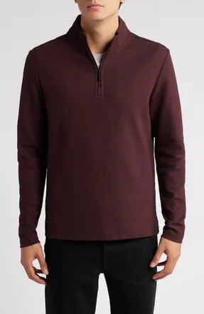 Robert Barakett Karuna Half Zip Pullover in Bordeaux at Nordstrom Rack, Size X-Large