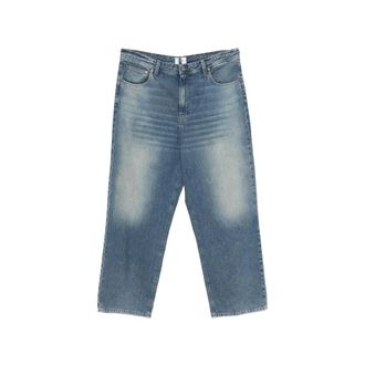 Haikure Straight Jeans, male, Blue, Size: M Wide Jeans