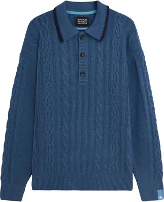 Scotch & Soda Tops, Heren, Blauw, S, Scotch & Soda-Pull