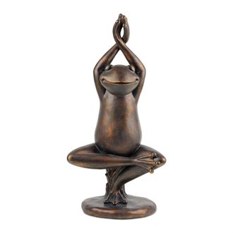 Melrose International Yoga Frog Garden Statue 25G - Brown