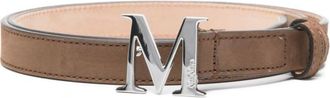 Max Mara Brown Logo Buckle Belt