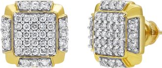 LuvMyJewelry MVP 14K Yellow Gold Diamond Stud Earrings - 1.02ct