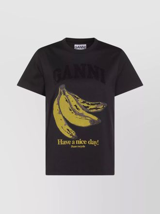 Ganni printed organic cotton t-shirt