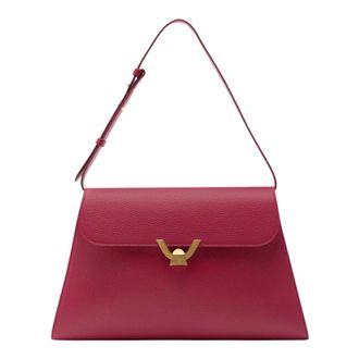 Coccinelle Dew Grote Schoudertas - Dames - Schoudertassen - Rood - ONE Size - Leer - Tassen