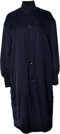 Jil Sander blue long bomber sport coat