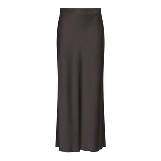 Brunello Cucinelli Brunello Cucinelli, Maxi Skirts, female, Brown, Size: XL Fluid Bias-Cut Skirt