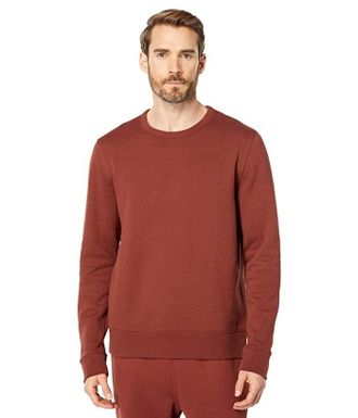 Madewell MWL Betterterry Sweatshirt MensRed Cotton Crew Neck Pullover GBO51