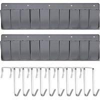 OEM Estanter&iacute;a De Dos Piezas Para Bolsas De Zapatos, 112 Cm (44,1 Pulgadas), Perchero Colgante Para Bolsas De Zapatos Para Mesita De Noche Con 10 Ganchos 